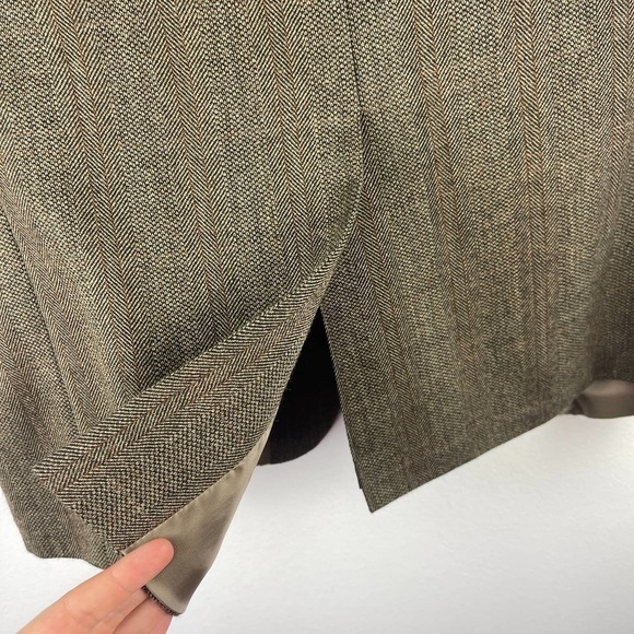 Lauren Ralph Lauren Wool Herringbone 42R Tan Brown 2 Button Blazer Sports Coat - Picture 7 of 15